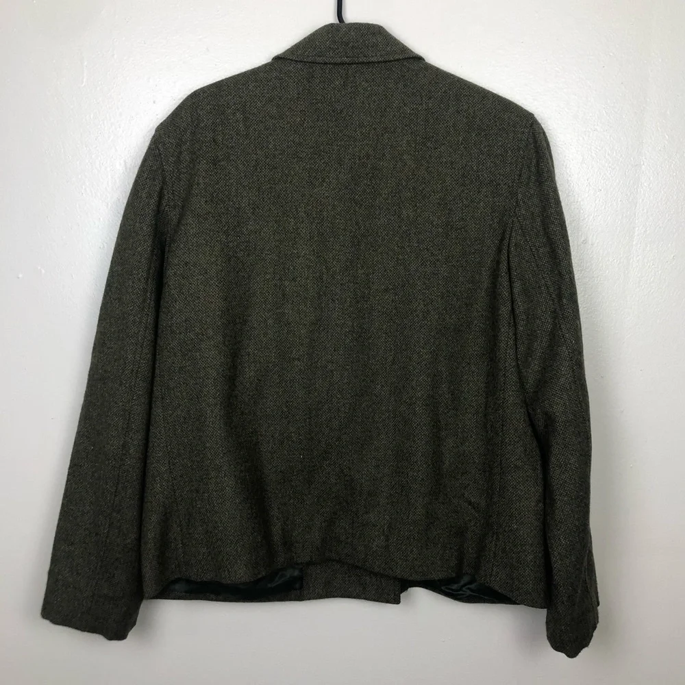 Ralph Lauren Tweed Green Blazer Jacket - Picture 4 of 5